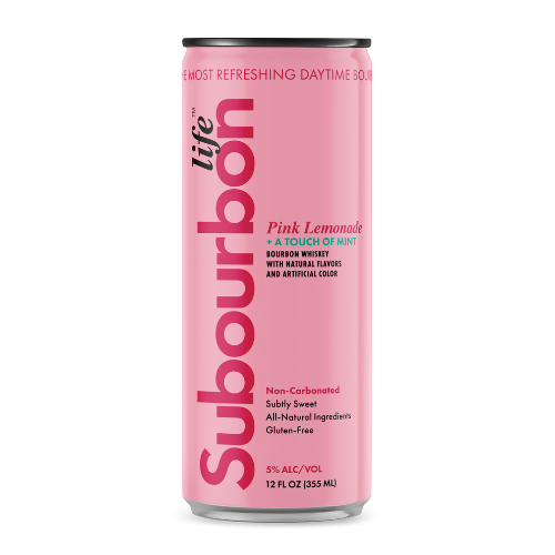 Subourbon Life - Bourbon and Pink Lemonade with a Touch of Mint Ready to Drink Cocktail (4 Pack)